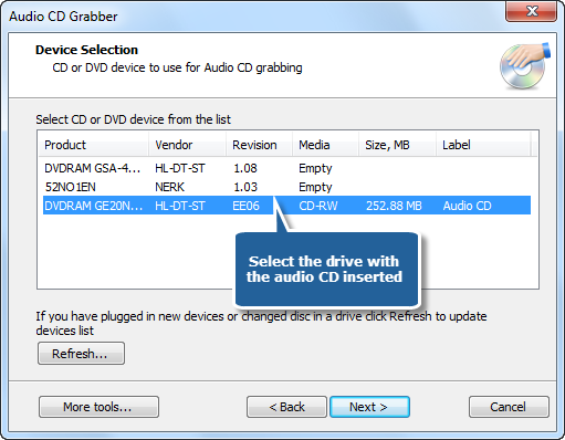 Select Usable Ripping Drive